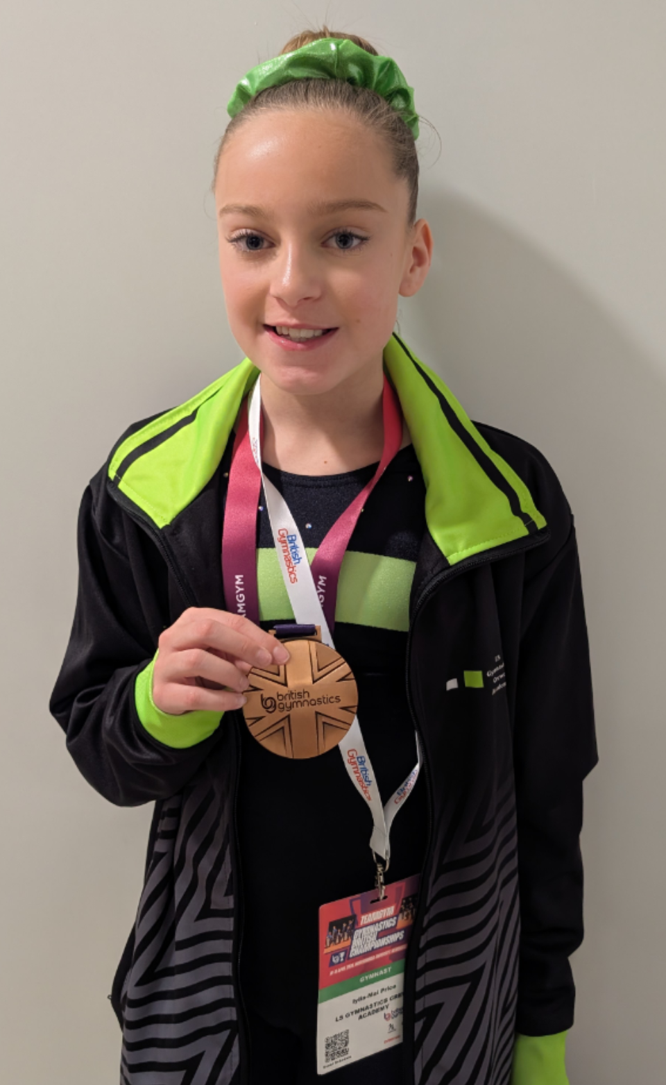 Gymnast with medal