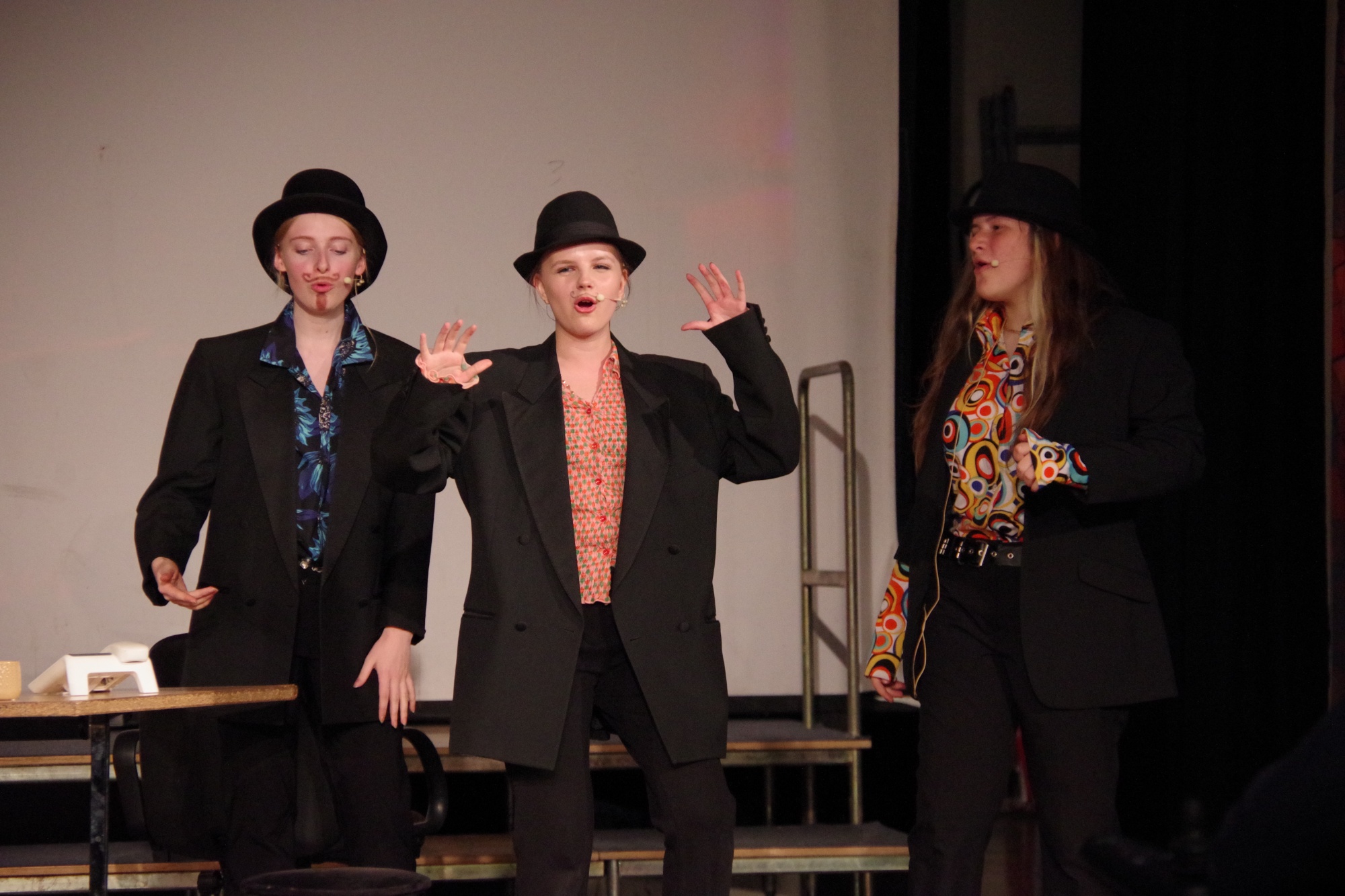 students performing