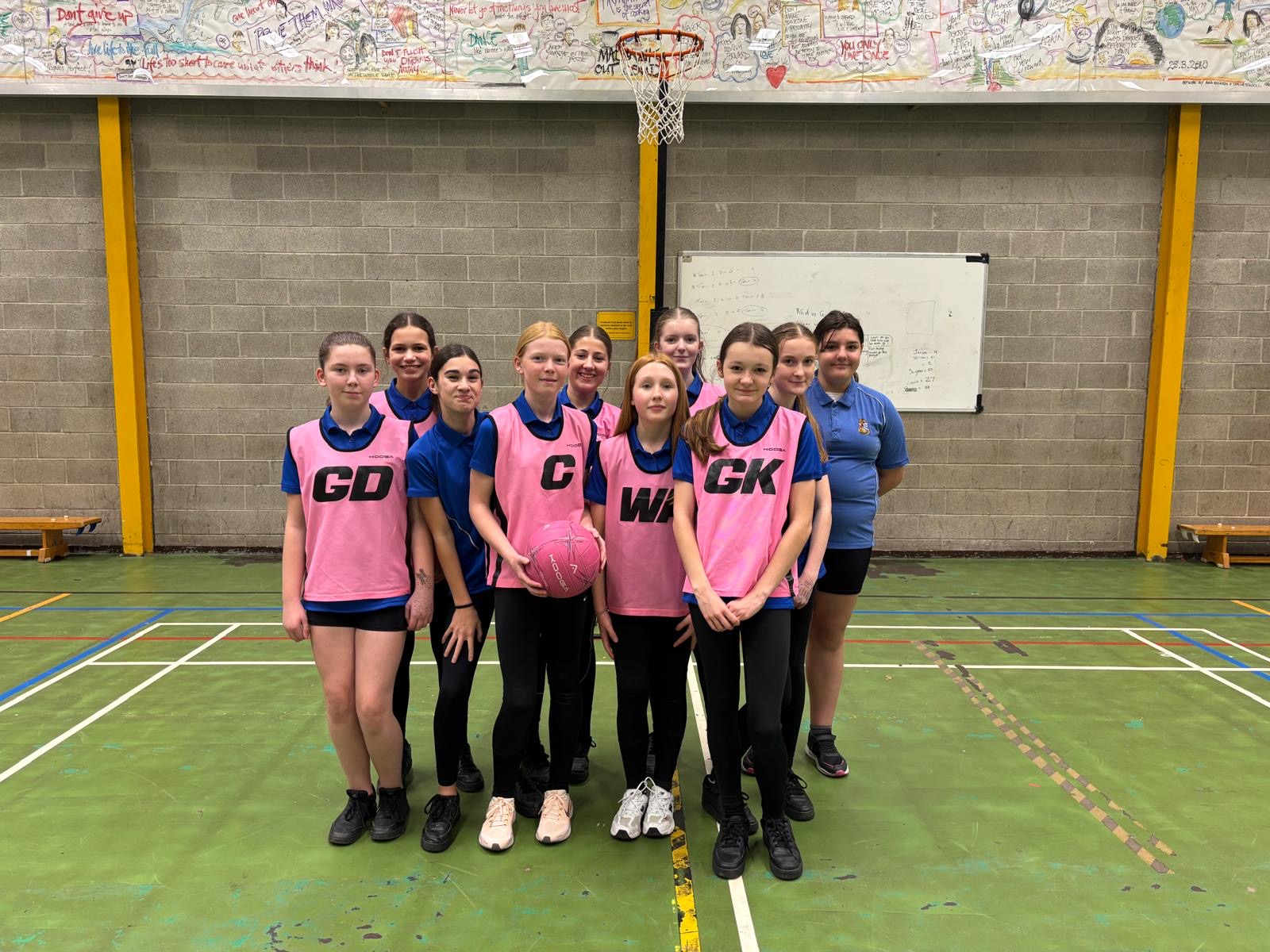 Photo of girls netball team