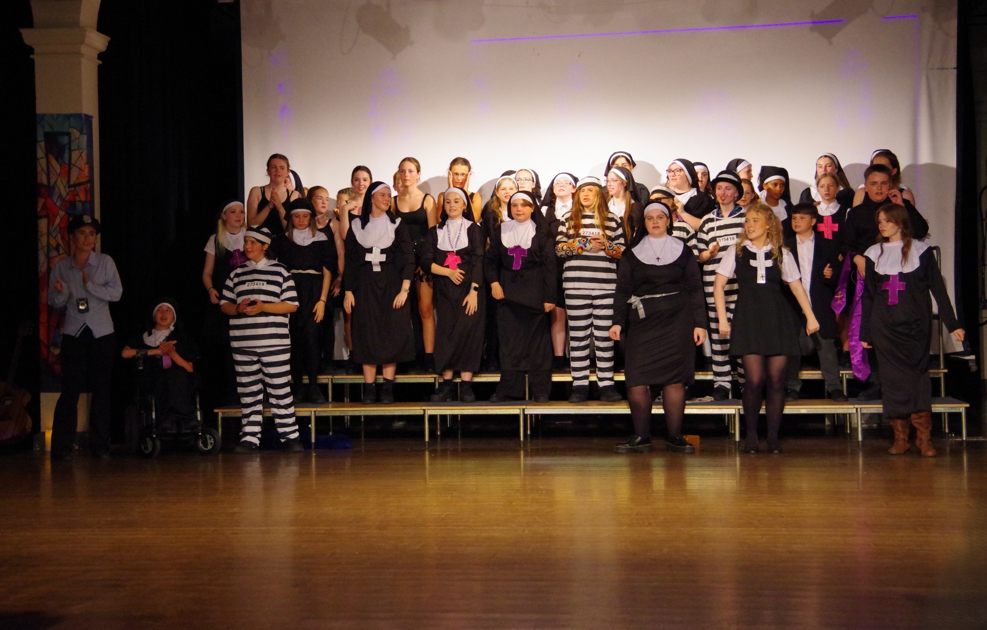 students performing